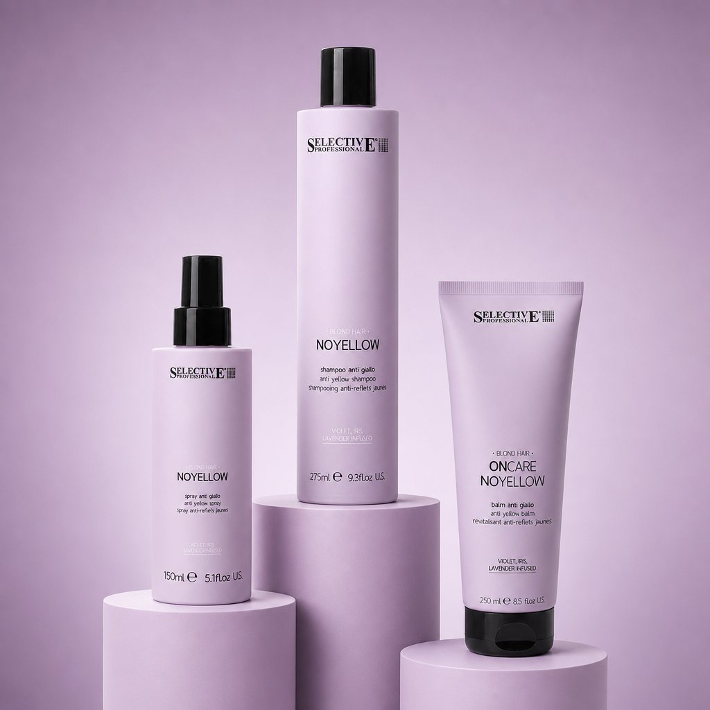 KIT NOYELLOW: SHAMPOO + BALSAMO + SPRAY ANTIGIALLO
